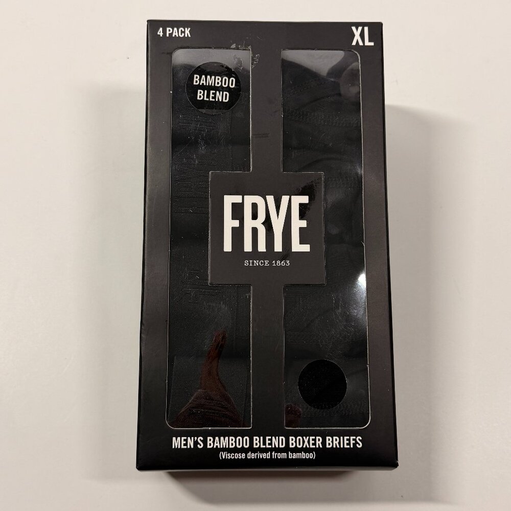 FRYE Bamboo Blend Boxer Briefs - 4 Pack - NWT - XL – Black